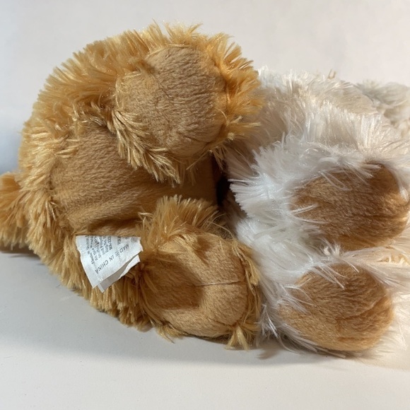 Fiesta White Tan Snuggly Soft Puppy Dog Plush - Picture 8 of 14